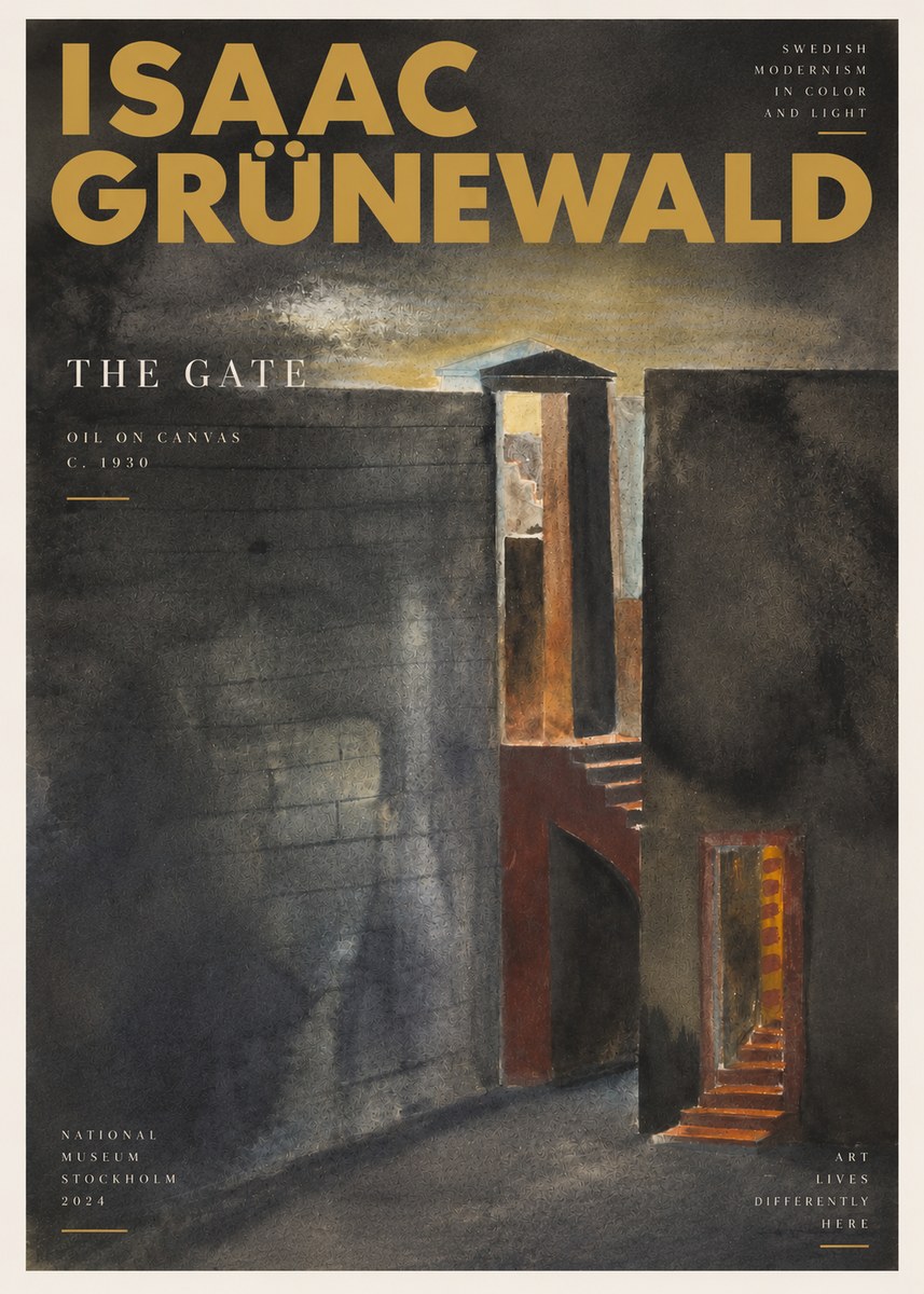 Isaac Grünewald Architectural Fantasy No4 - Plakat