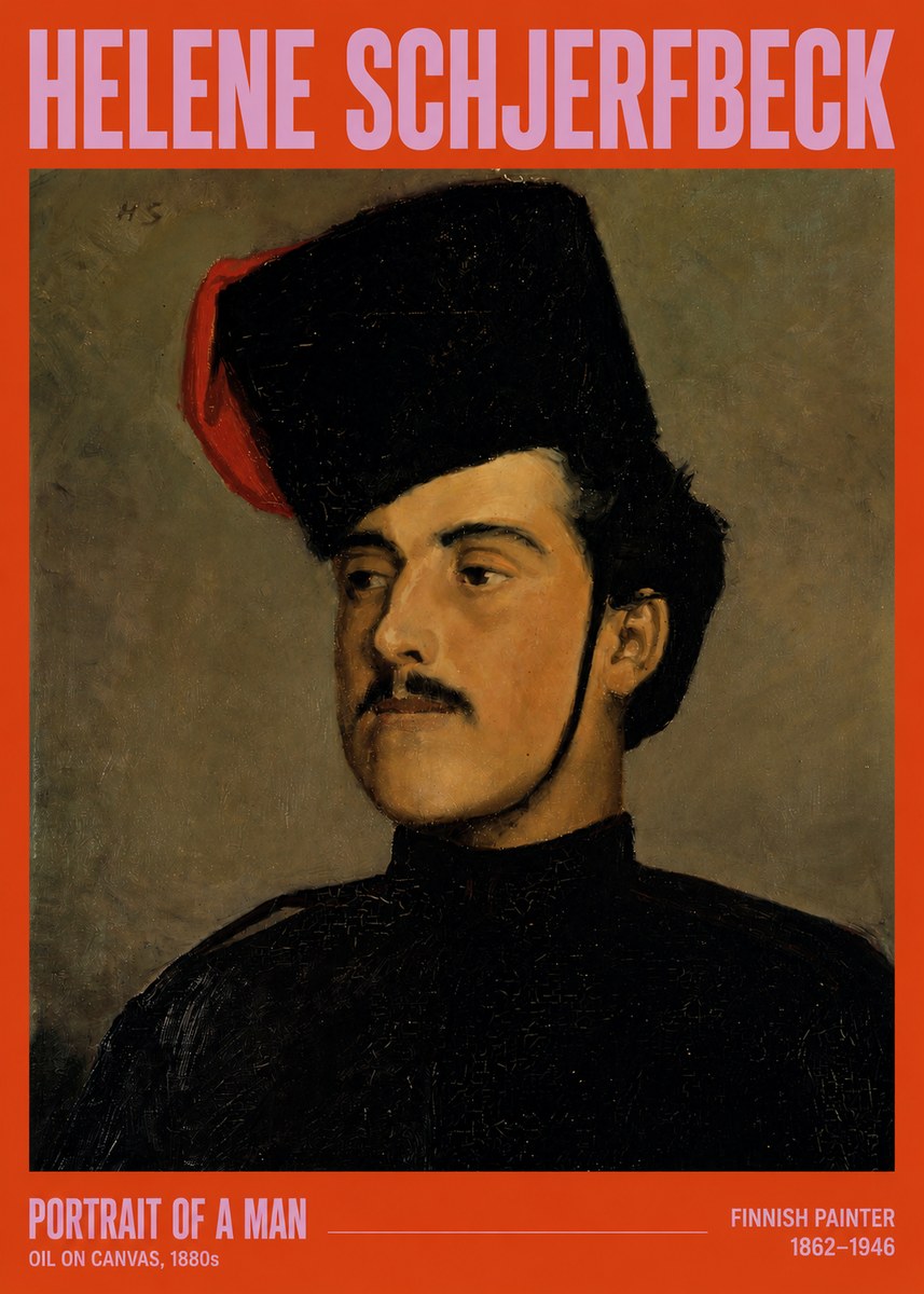 Helene Schjerfbeck Portrait of a Man II No2 - Plakat