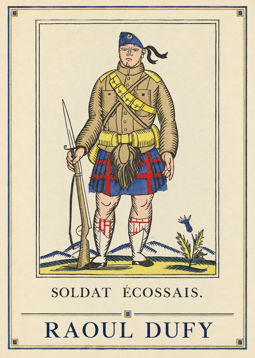 Raoul Dufy Soldat Écossais. No4 - Plakat