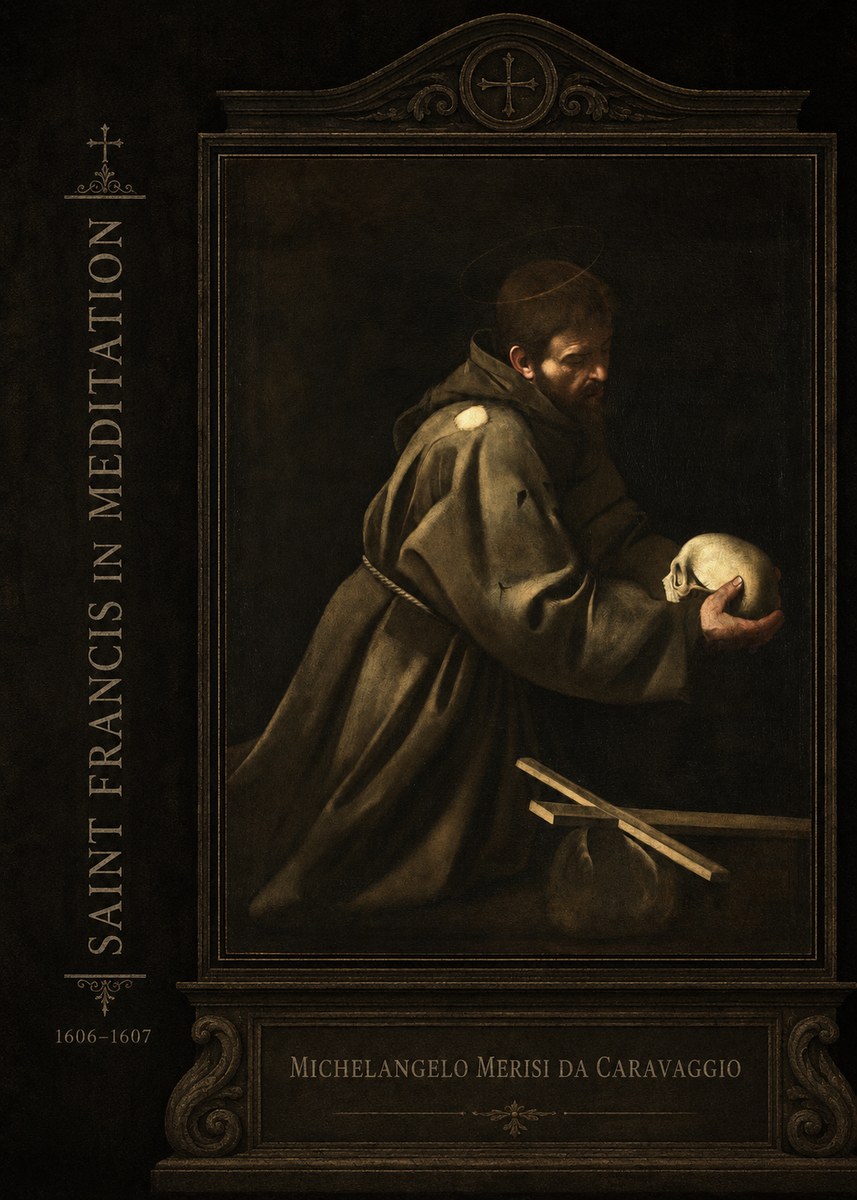 Michelangelo Merisi da Caravaggio Saint Francis in Meditation I No4 - Plakat