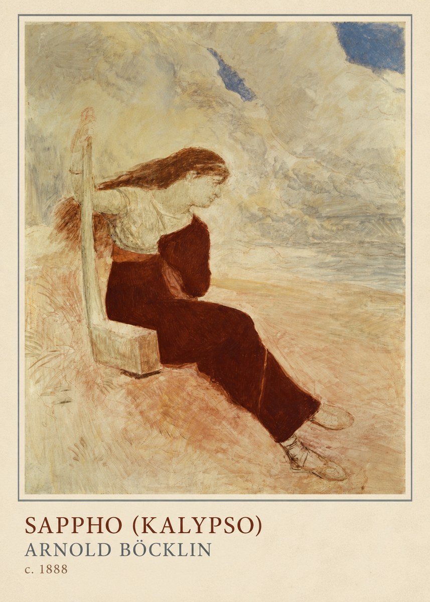 Arnold Böcklin Sappho (Kalypso) No3 - Plakat