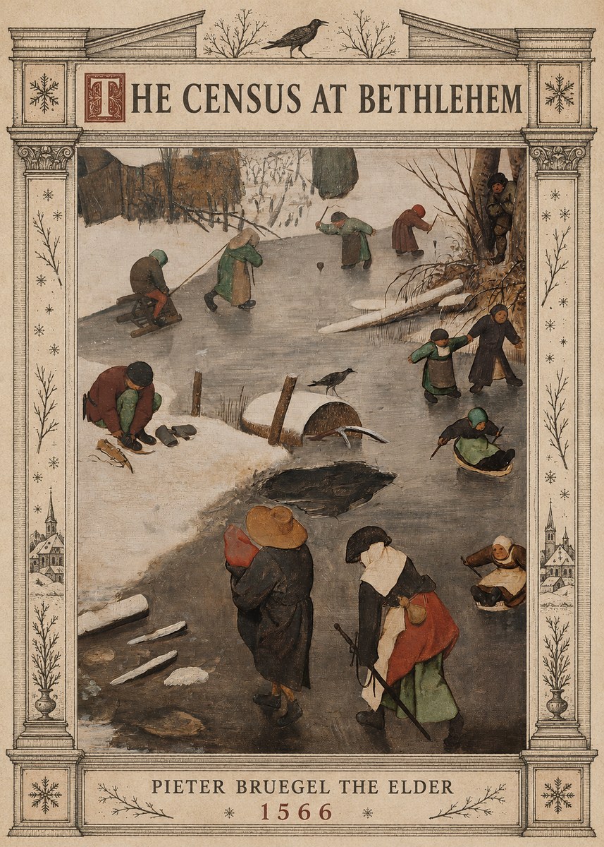 Pieter Bruegel The Census at Bethlehem II No5 - Plakat