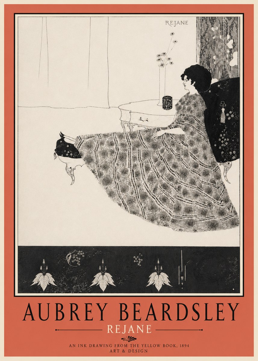 Aubrey Beardsley Rejane II No4 - Plakat