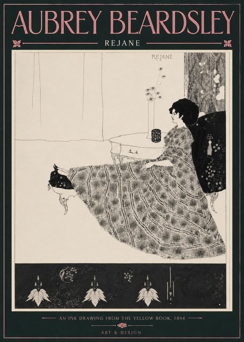 Aubrey Beardsley Rejane II No5 - Plakat