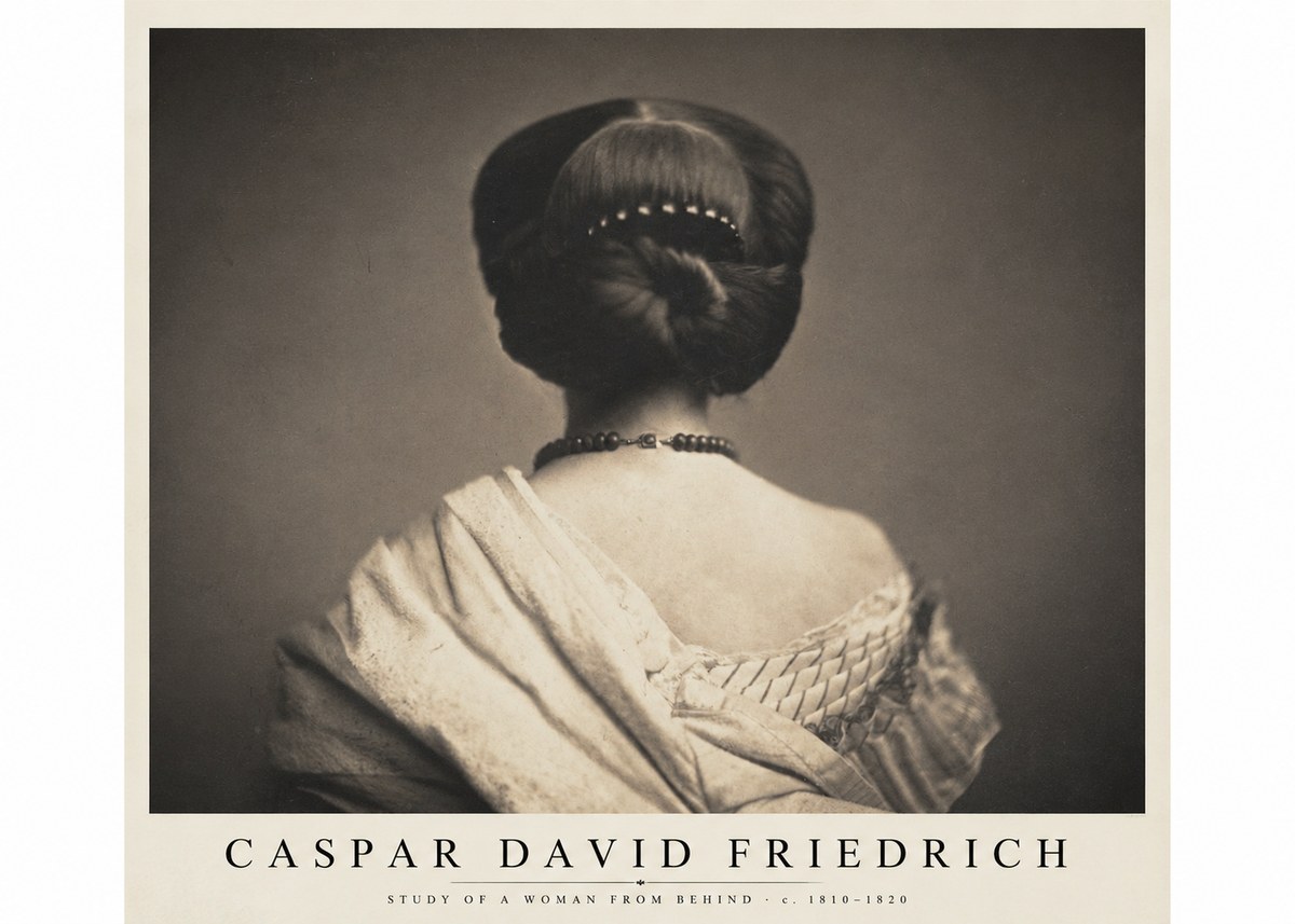 Caspar David Friedrich Study of a Woman from Behind No1 - Plakat