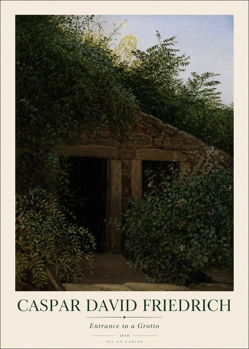 Caspar David Friedrich Entrance to a Grotto No1 - Plakat