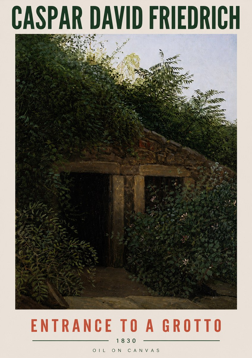 Caspar David Friedrich Entrance to a Grotto No4 - Plakat