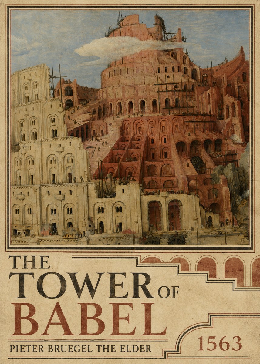 Pieter Bruegel The Tower of Babel XIII No2 - Plakat