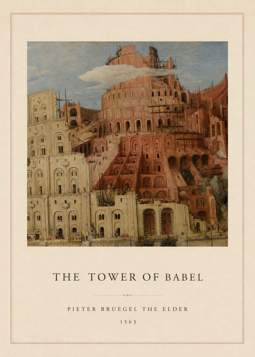 Pieter Bruegel The Tower of Babel XIII No4 - Plakat