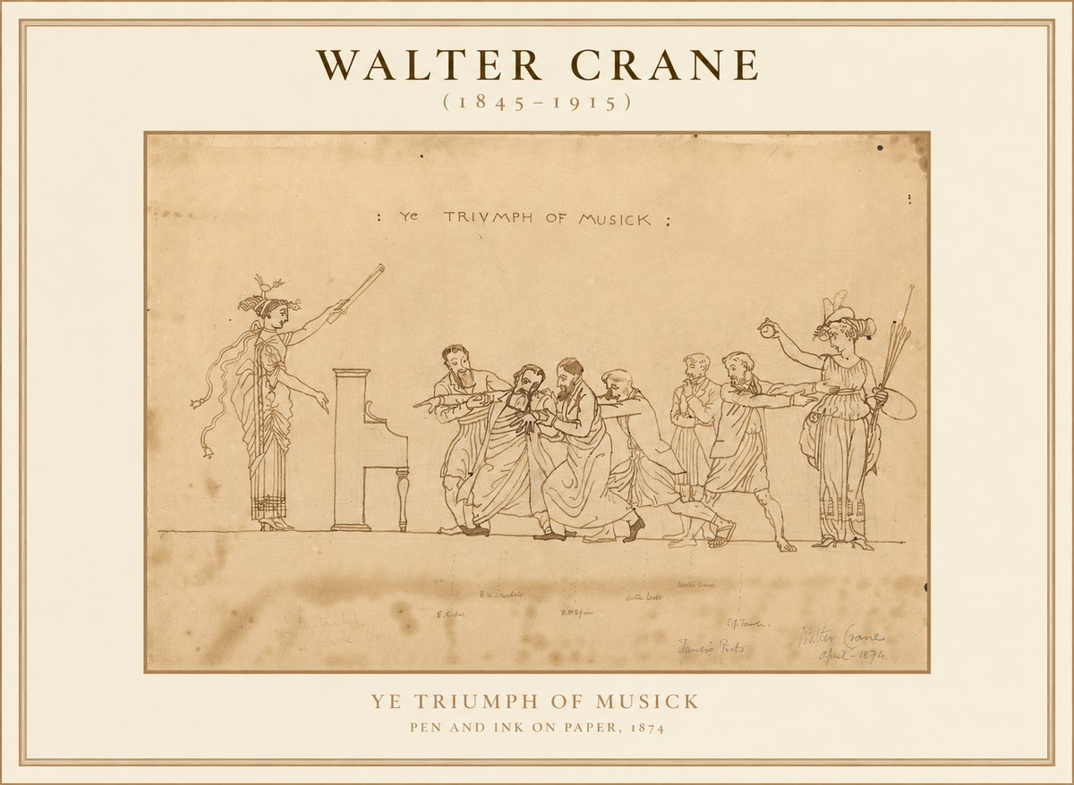 Walter Crane Ye Triumph of Musick No1 - Plakat
