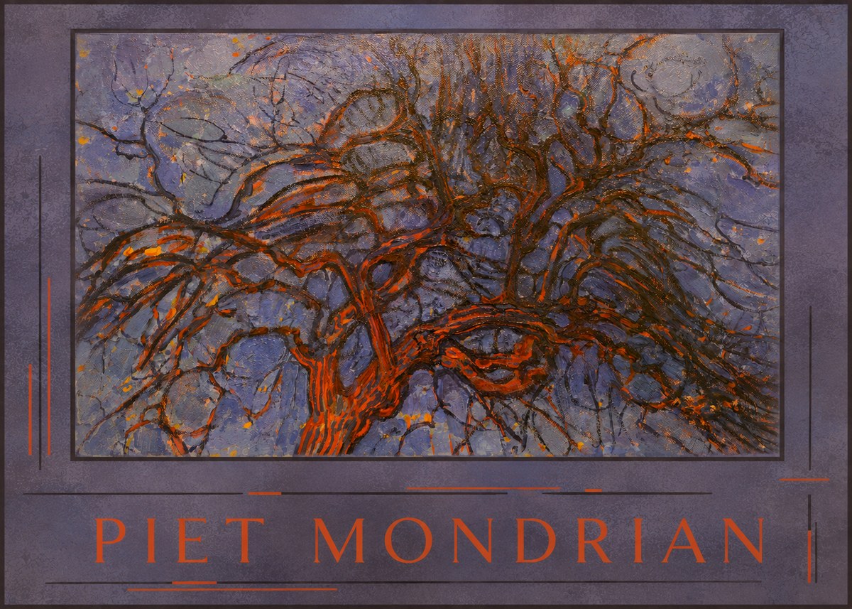 Piet Mondrian The Red Tree No3 - Plakat