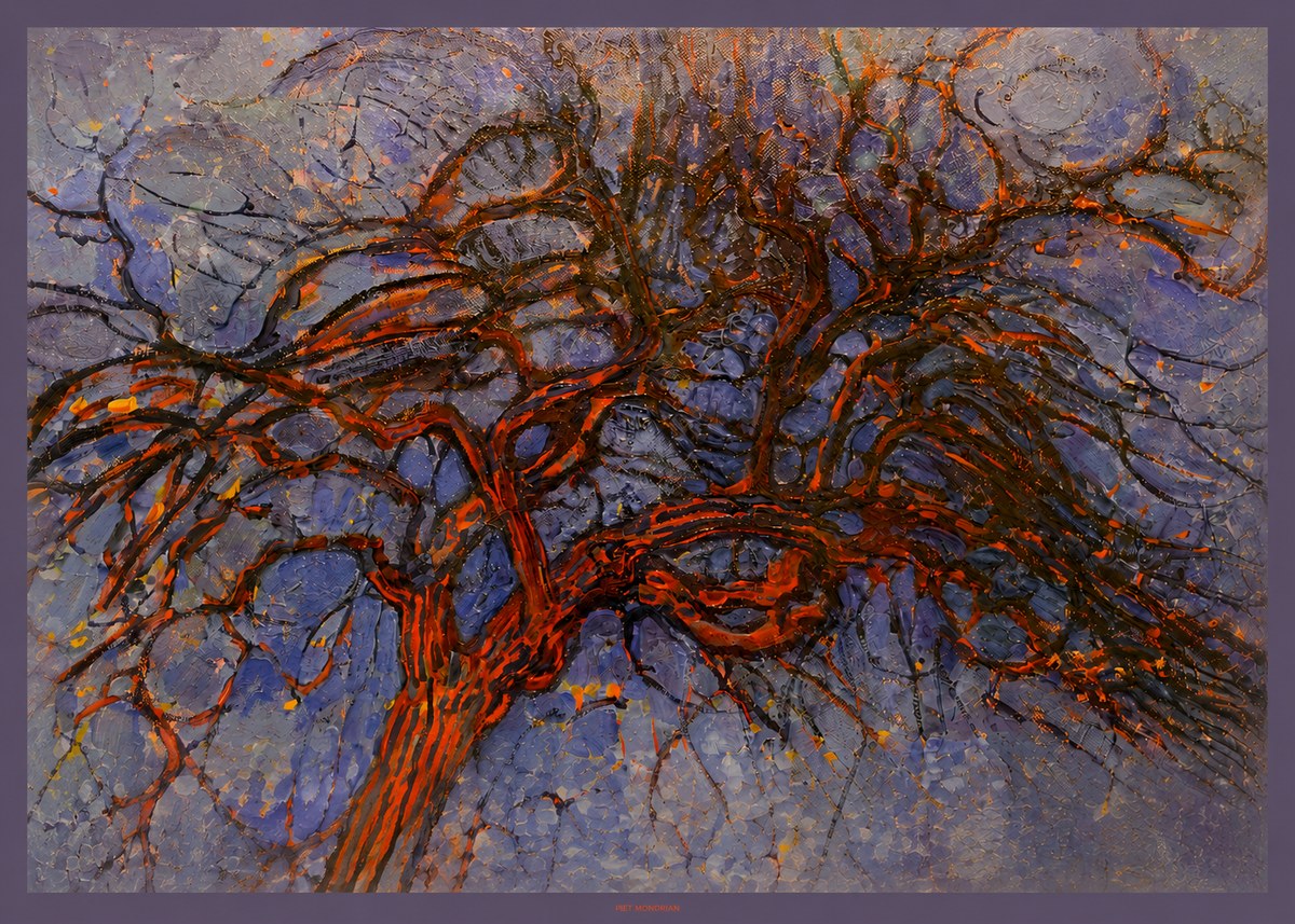 Piet Mondrian The Red Tree No6 - Plakat