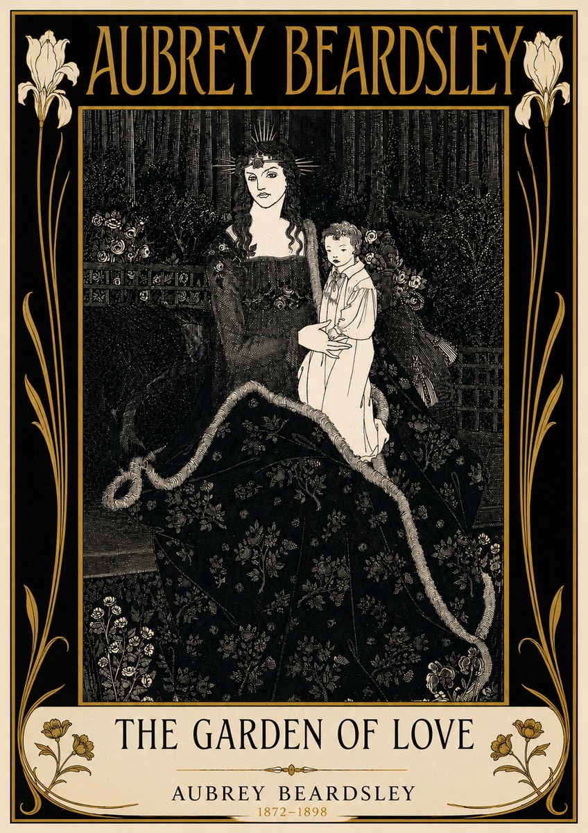 Aubrey Beardsley The Garden of Love No6 - Plakat