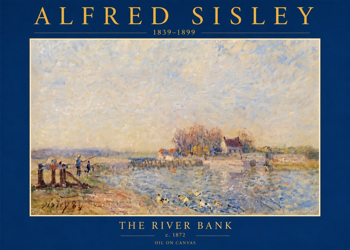 Sisley The River Bank I No5 - Plakat