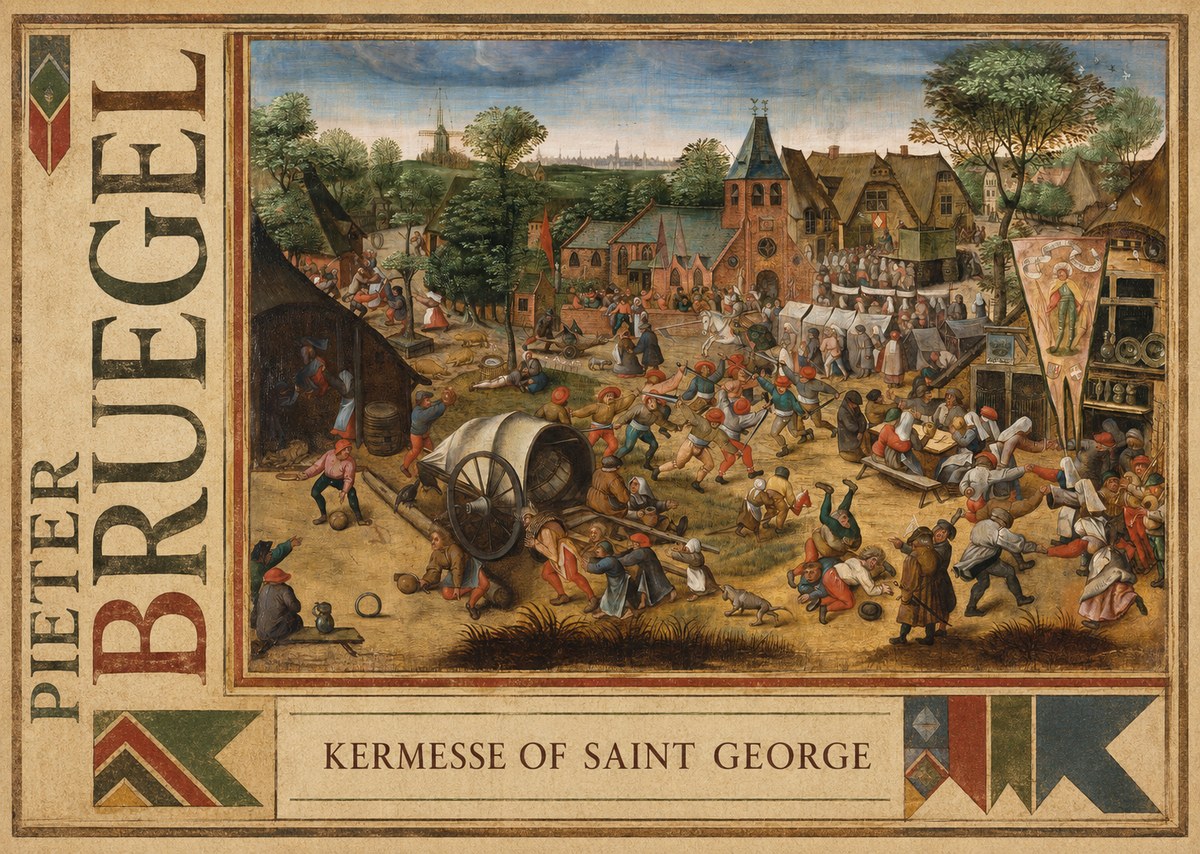 Pieter Bruegel Kermesse of Saint George No2 - Plakat