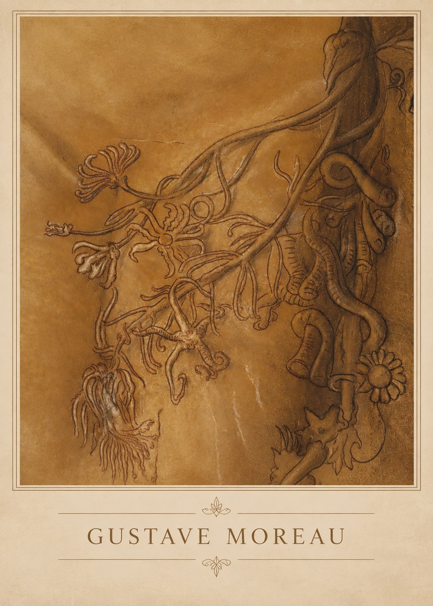 Gustave Moreau Organic Forms Study No2 - Plakat
