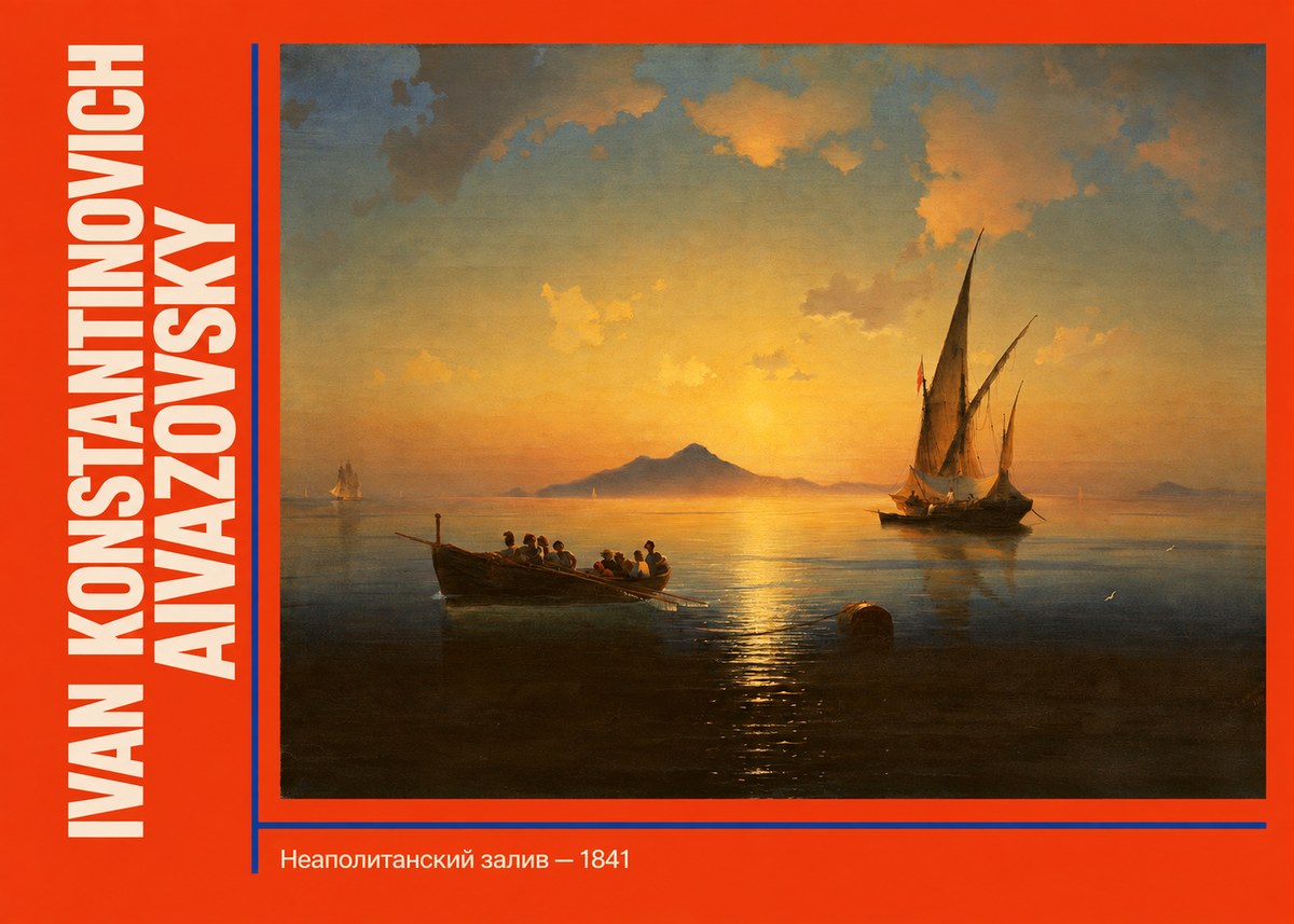 Ivan Konstantinovich Aivazovsky Неаполитанский Залив No2 - Plakat
