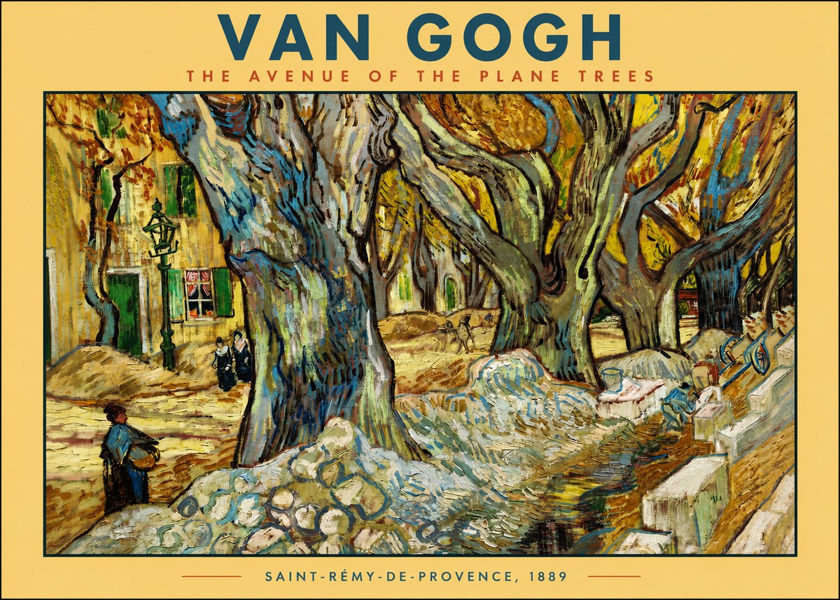 Van Gogh The Avenue of the Plane Trees No2 - Plakat