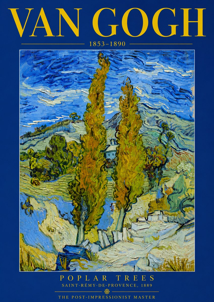 Van Gogh Poplar Trees No4 - Plakat