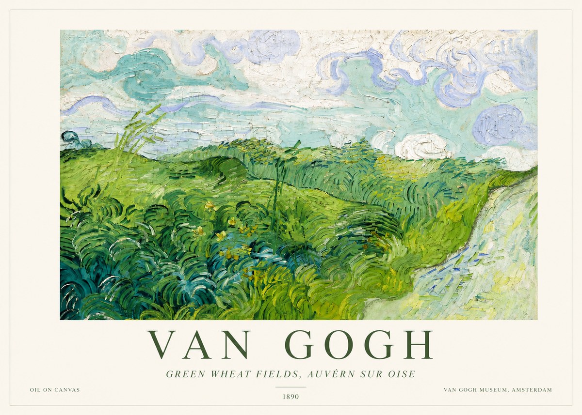 Van Gogh Green Wheat Fields, Auvern Sur Oise No3 - Plakat