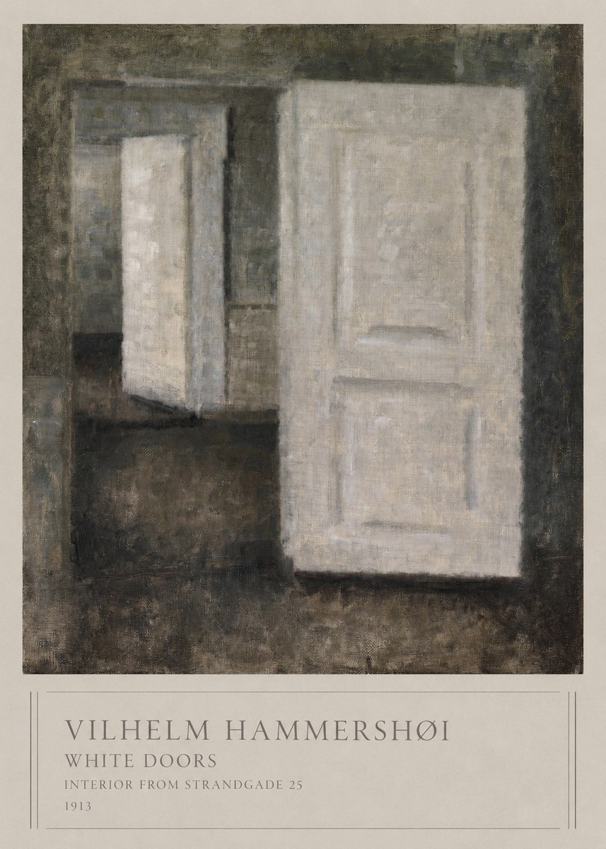 Vilhelm Hammershøi White Doors No1 - Plakat