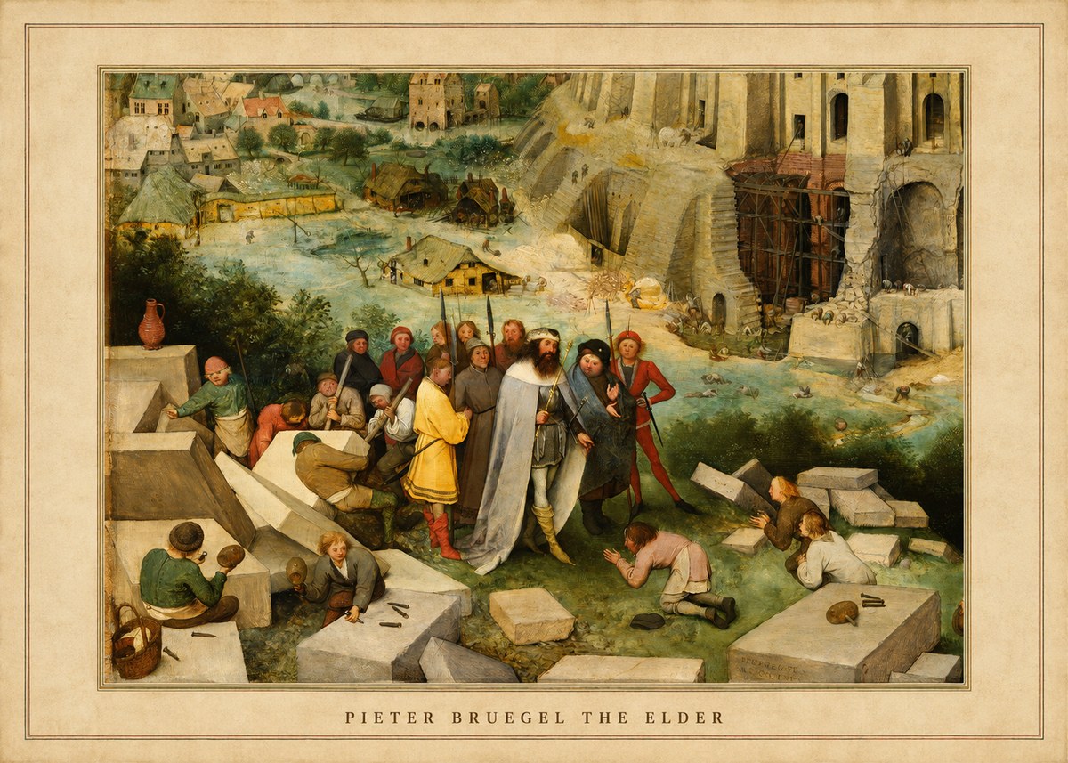 Pieter Bruegel The Tower of Babel XIV No4 - Plakat