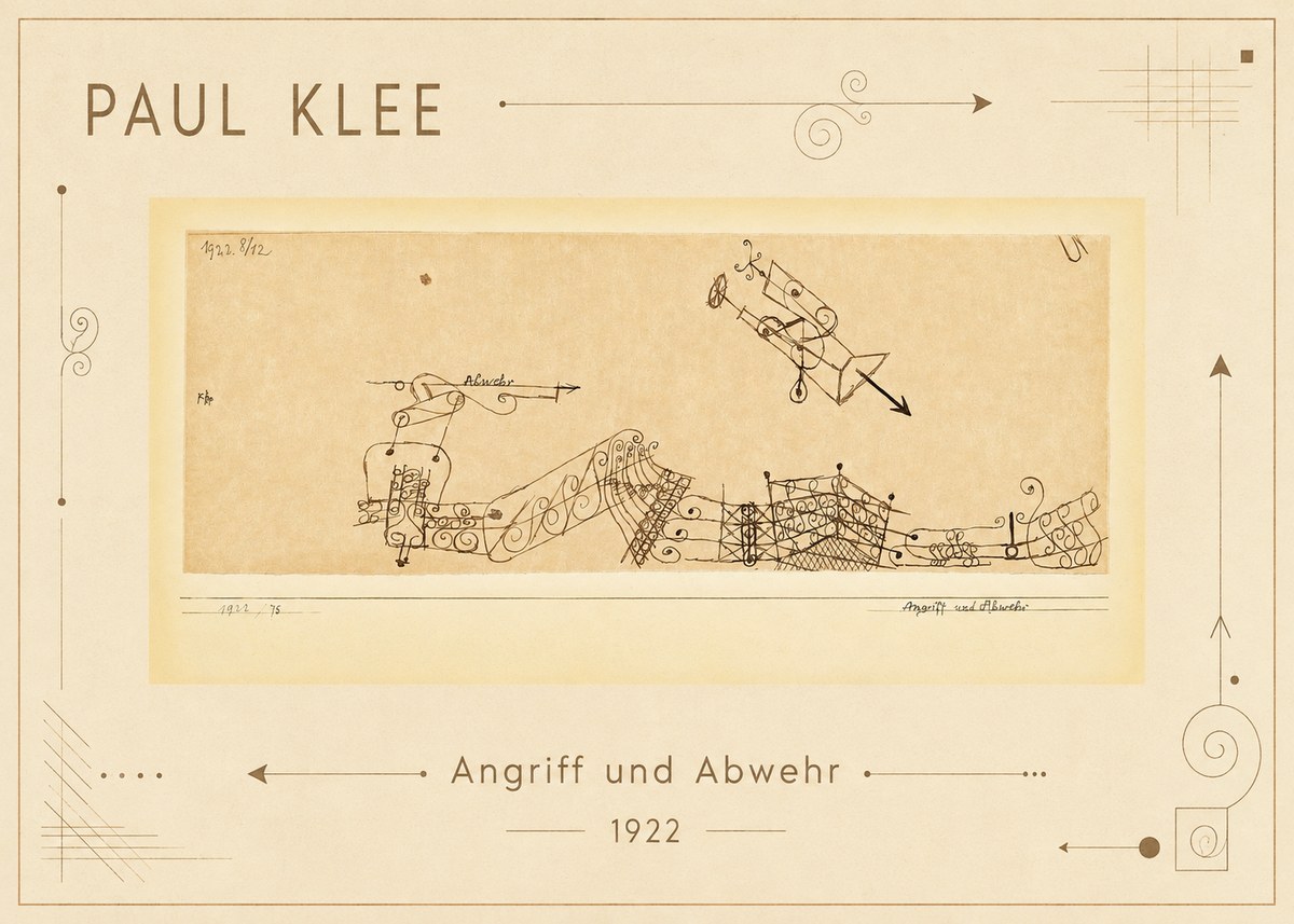 Paul Klee Angriff Und Abwehr No1 - Plakat
