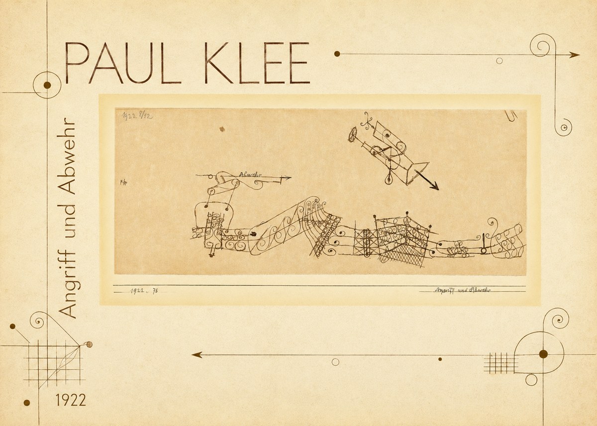 Paul Klee Angriff Und Abwehr No2 - Plakat