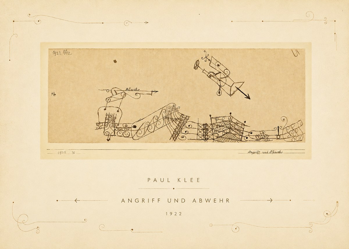 Paul Klee Angriff Und Abwehr No3 - Plakat