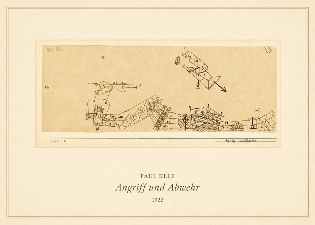 Paul Klee Angriff Und Abwehr No5 - Plakat