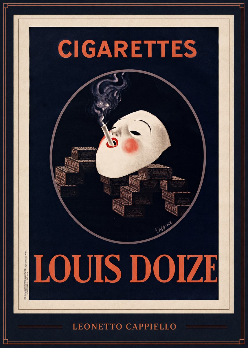 Leonetto Cappiello Cigarettes Louis Doize No1 - Plakat