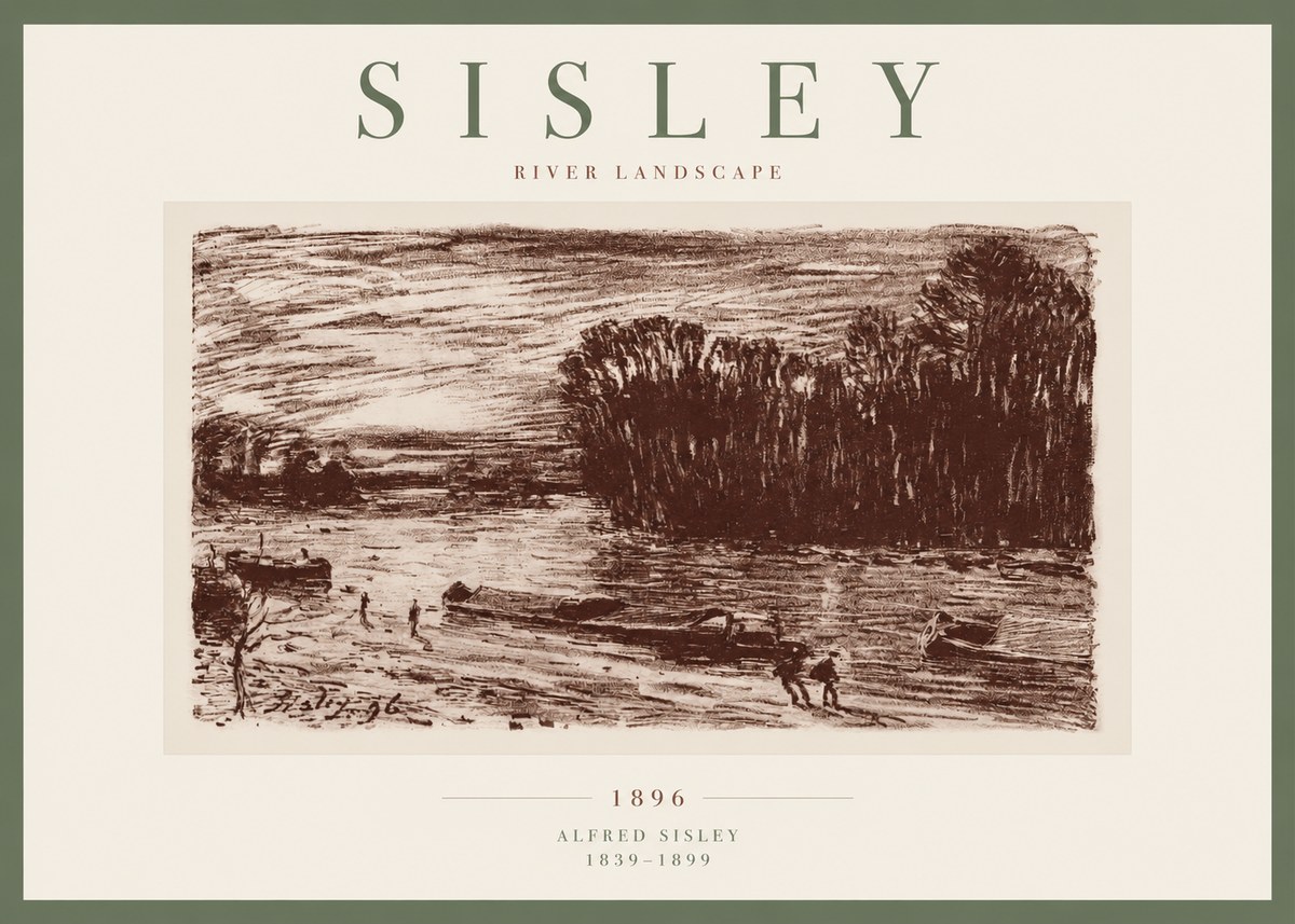 Sisley River Landscape No2 - Plakat