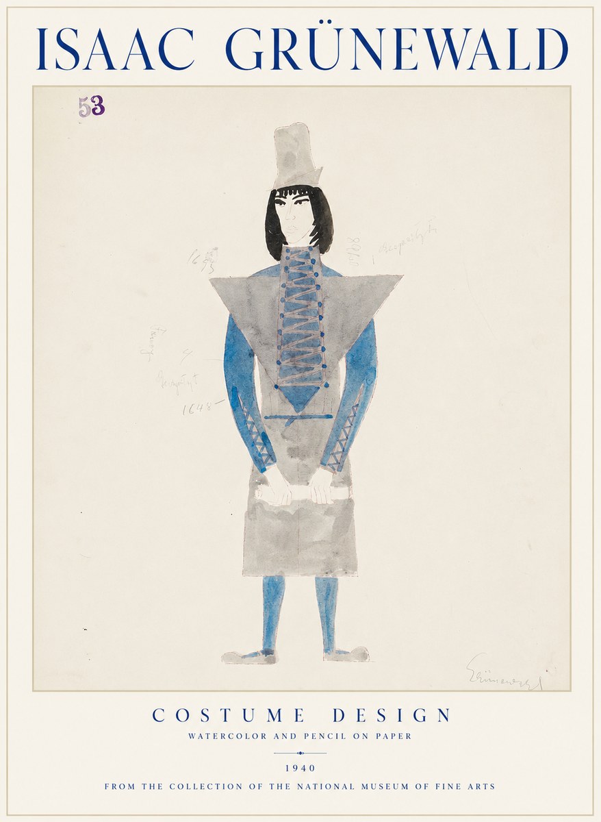 Isaac Grünewald Costume Design X No1 - Plakat