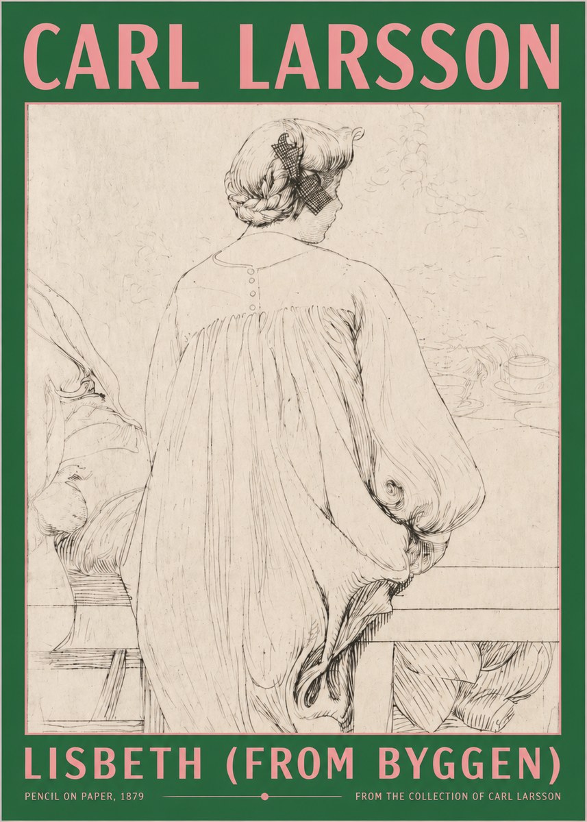Carl Larsson Lisbeth (from Byggen) No2 - Plakat