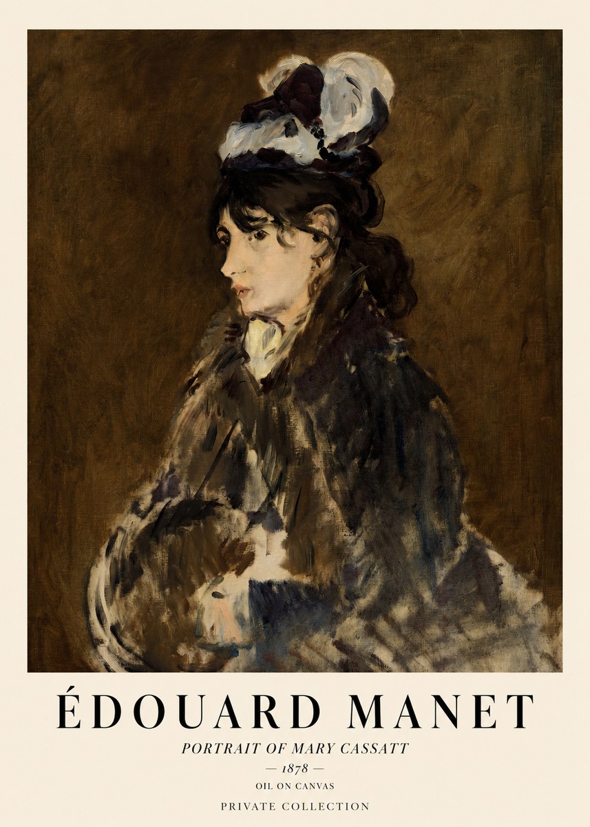 Édouard Manet Young Woman in a Hat V No2 - Plakat