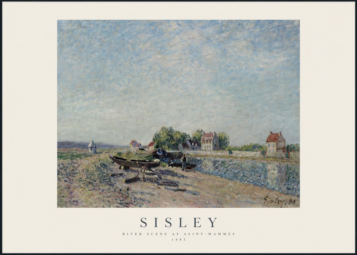 Sisley River Scene at Saint-mammès No1 - Plakat