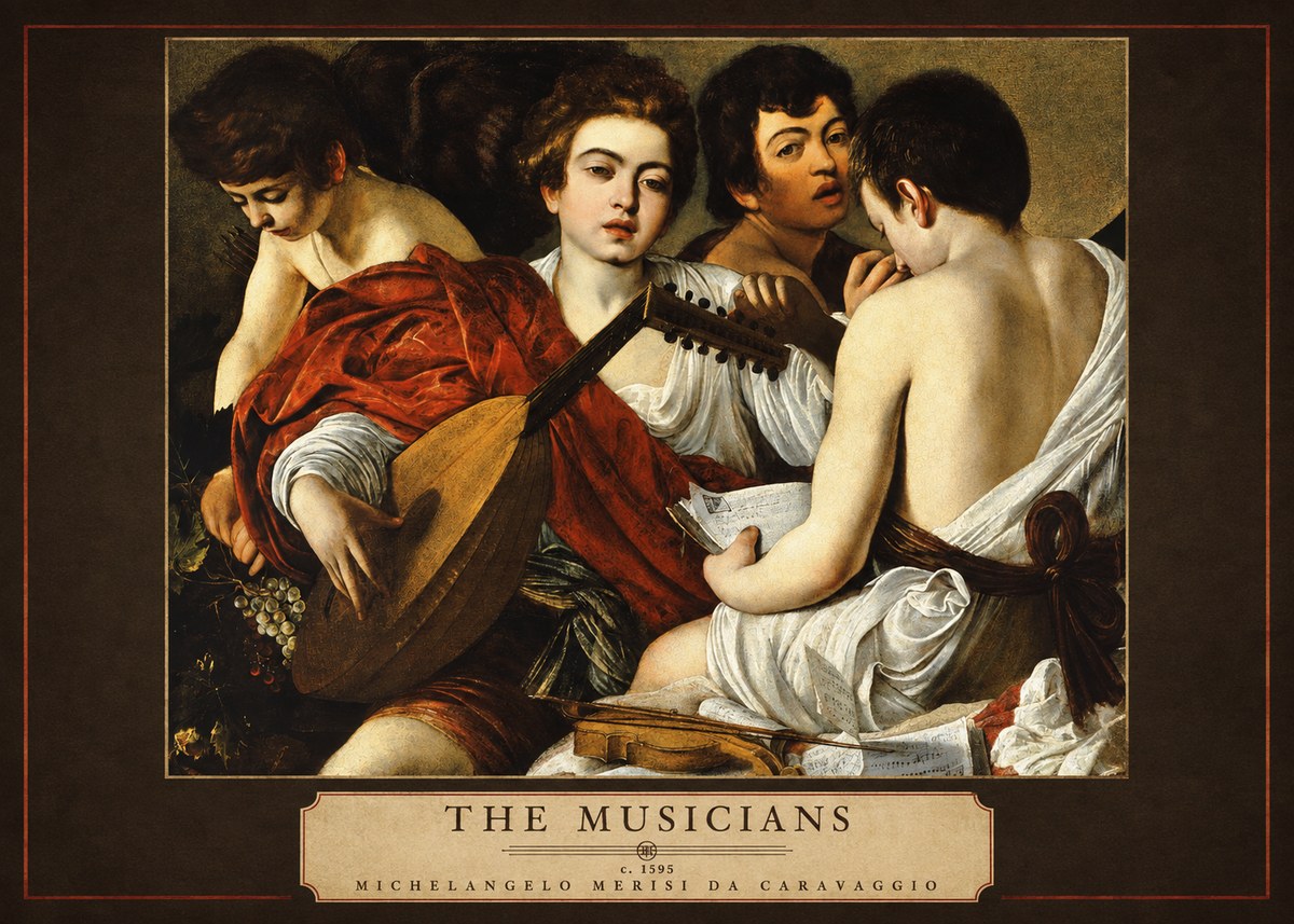Michelangelo Merisi da Caravaggio The Musicians I No4 - Plakat