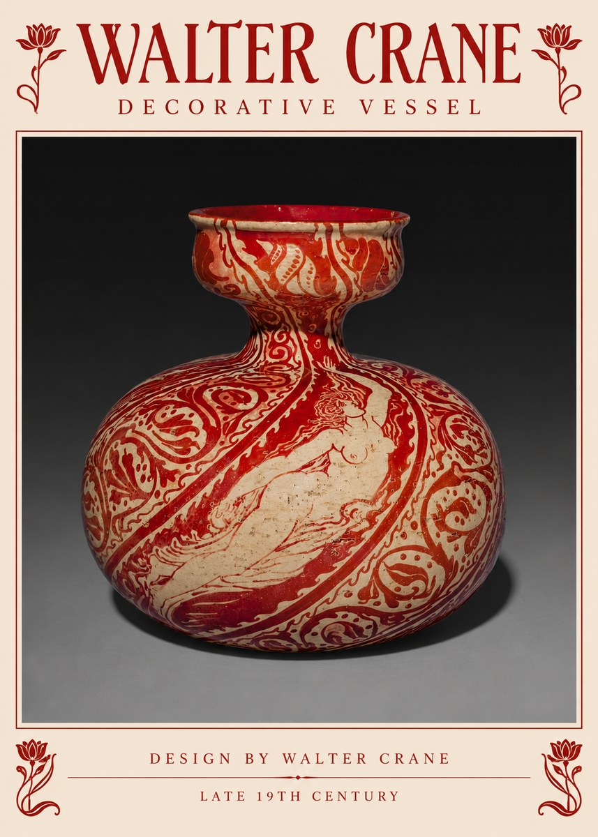 Walter Crane Decorative Vessel No5 - Plakat