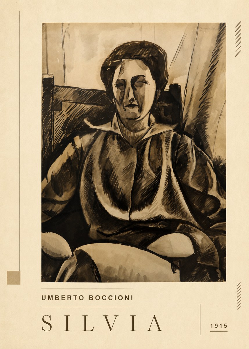 Umberto Boccioni Silvia No3 - Plakat