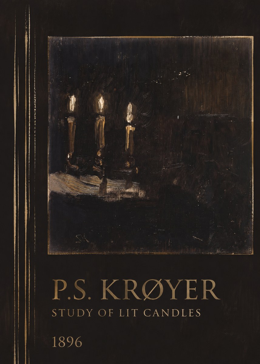 P.S. Krøyer Study of Lit Candles No2 - Plakat