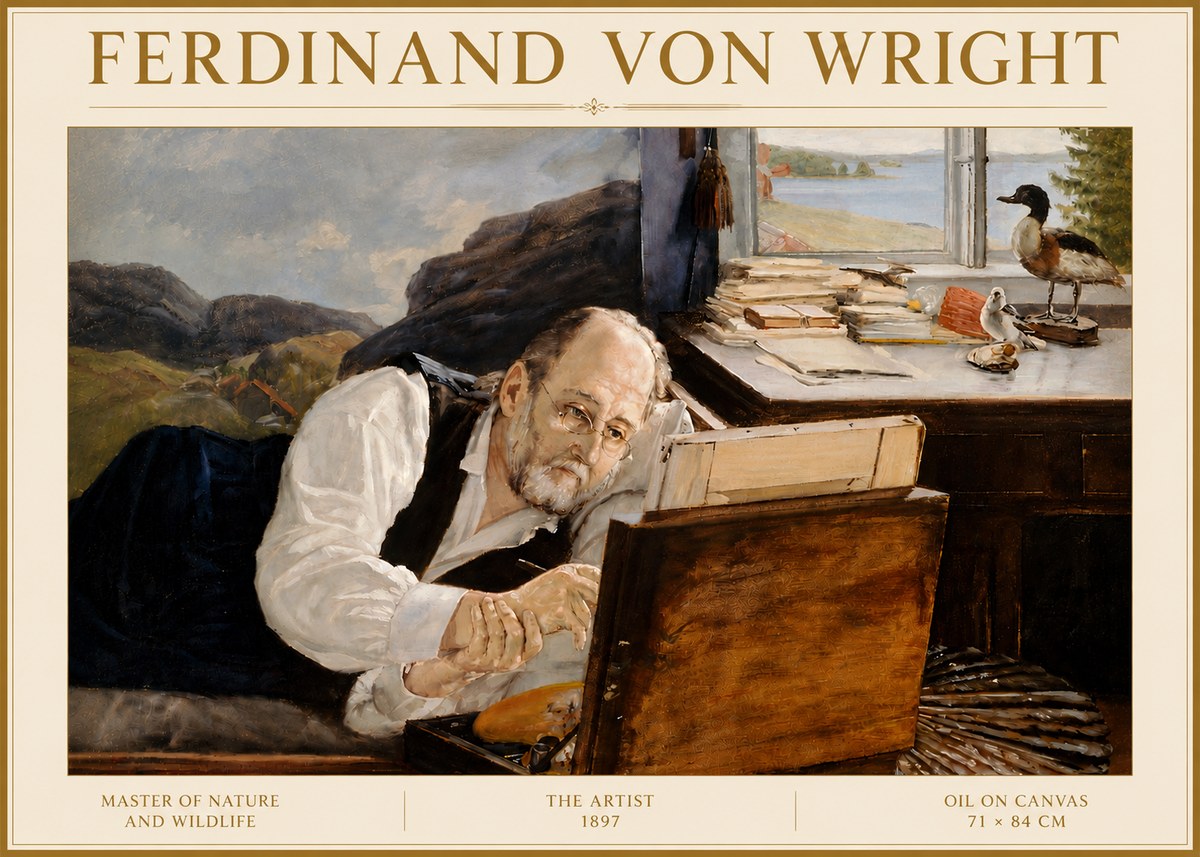 Ferdinand von Wright The Artist No5 - Plakat