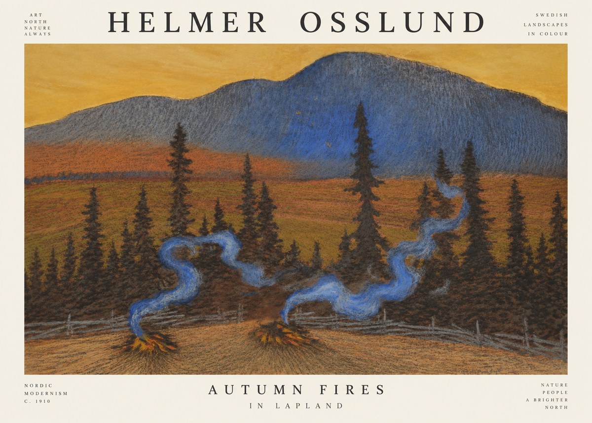 Helmer Osslund Twilight in the North No2 - Plakat