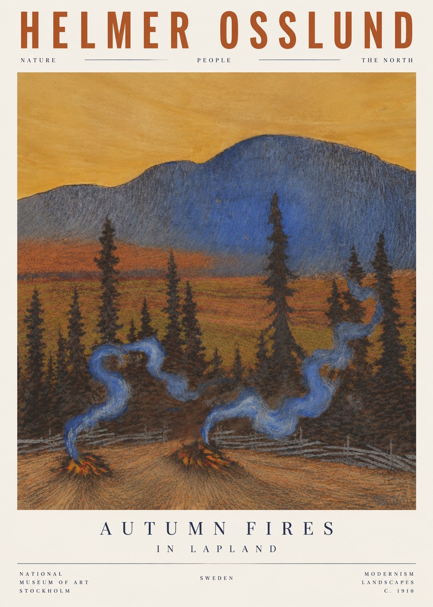 Helmer Osslund Twilight in the North No4 - Plakat