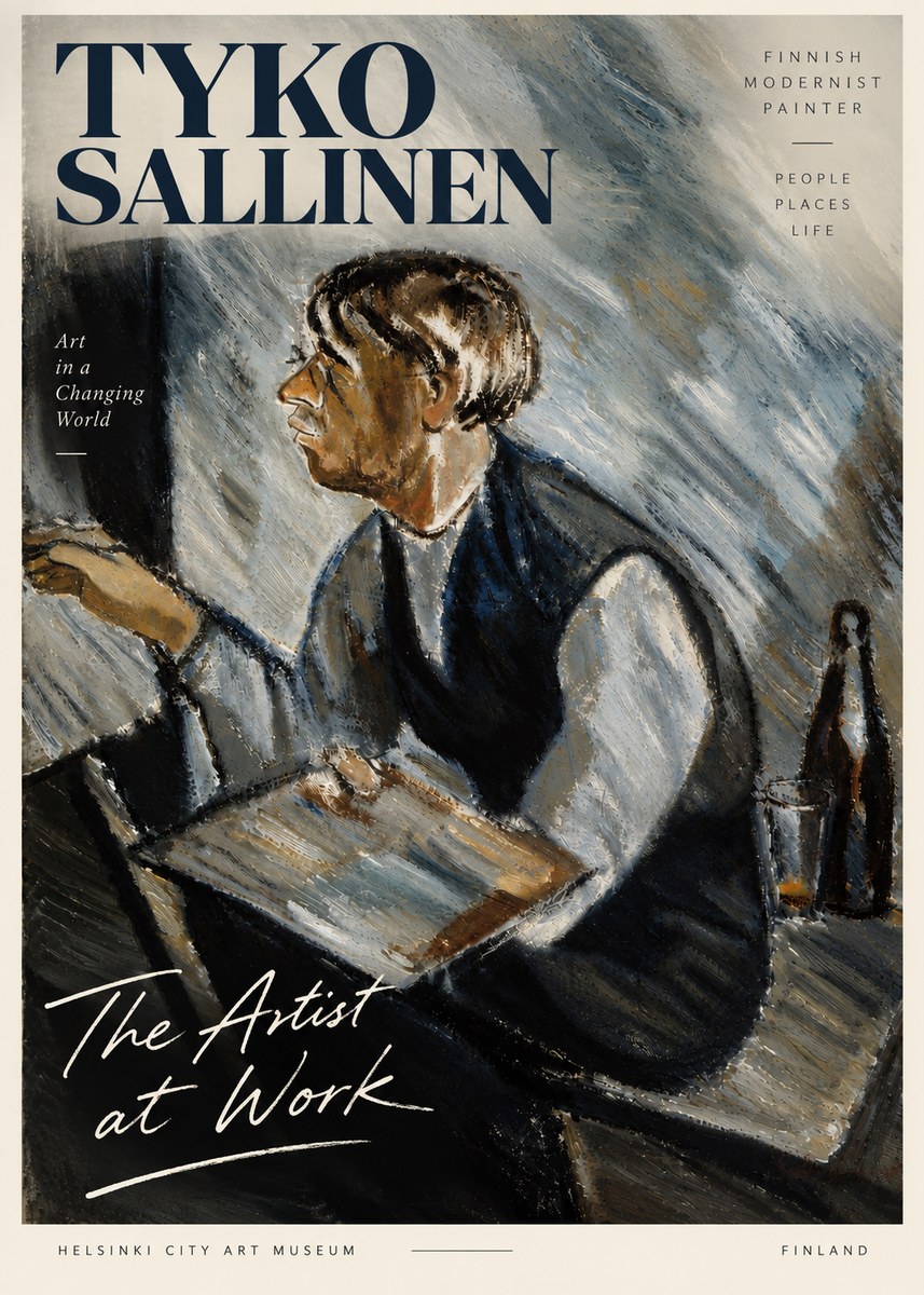 Tyko Sallinen The Artist at Work No4 - Plakat