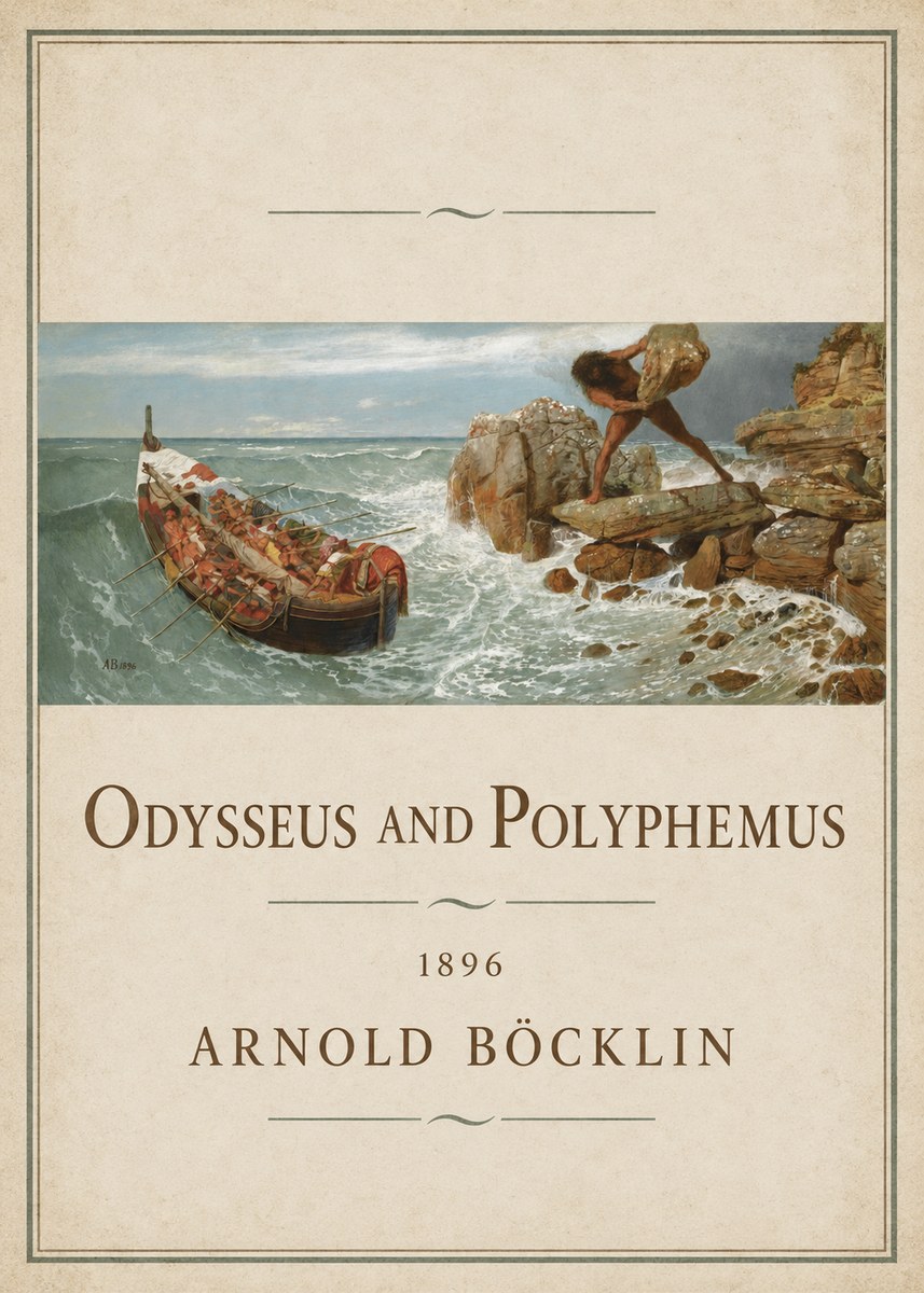 Arnold Böcklin Odysseus and Polyphemus No1 - Plakat