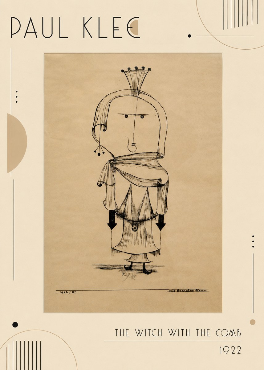 Paul Klee The Witch with the Comb No2 - Plakat