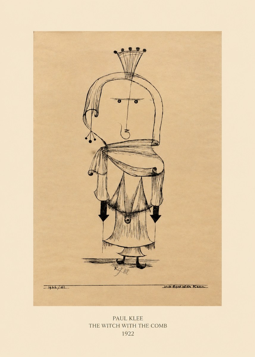 Paul Klee The Witch with the Comb No5 - Plakat