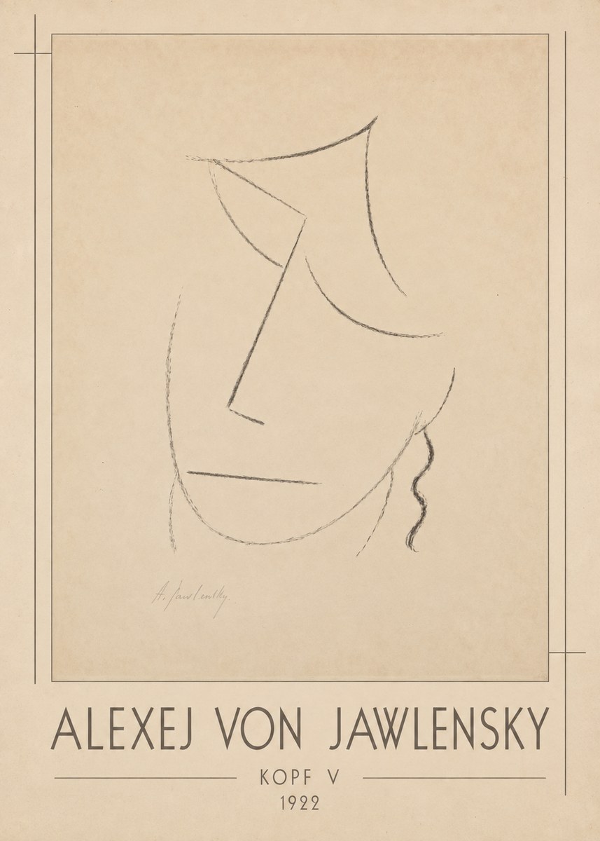 Alexej von Jawlensky Kopf V No1 - Plakat