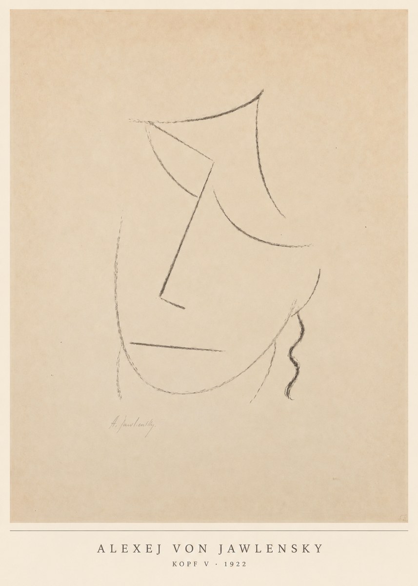 Alexej von Jawlensky Kopf V No6 - Plakat