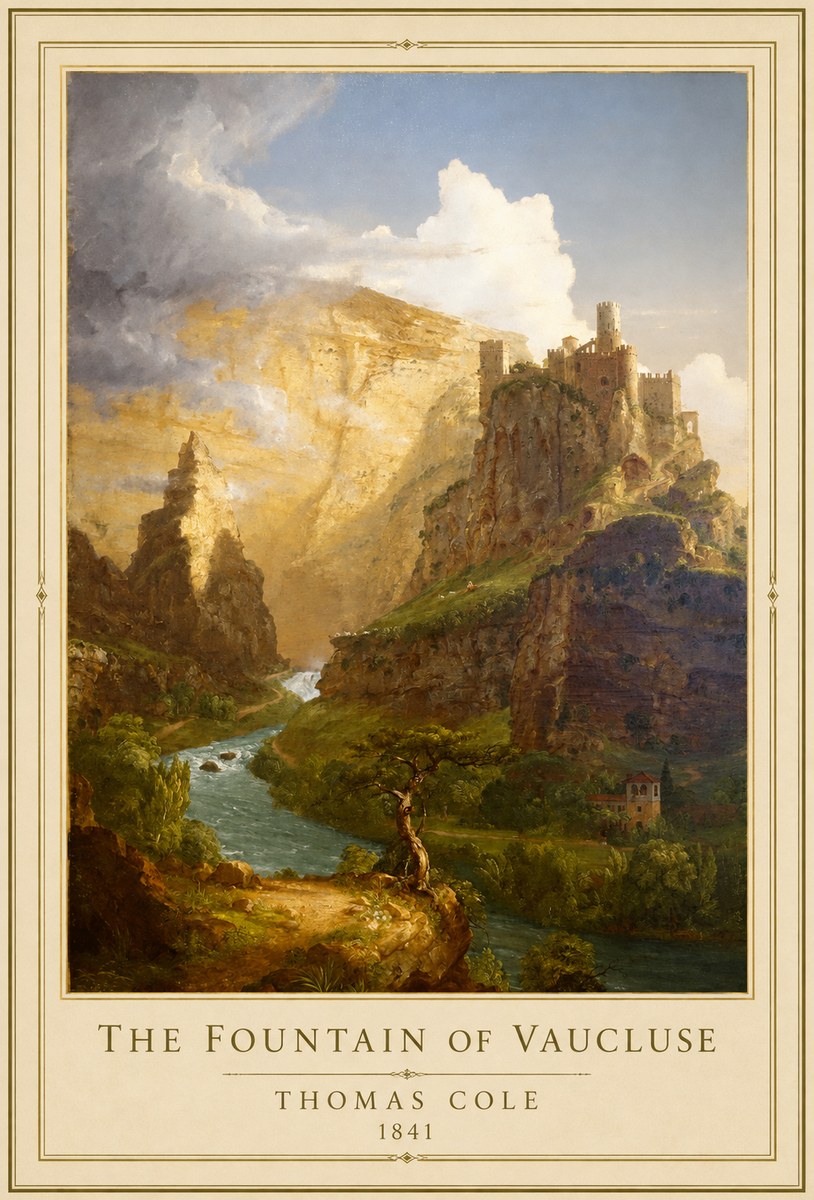 Thomas Cole The Fountain of Vaucluse I No1 - Plakat